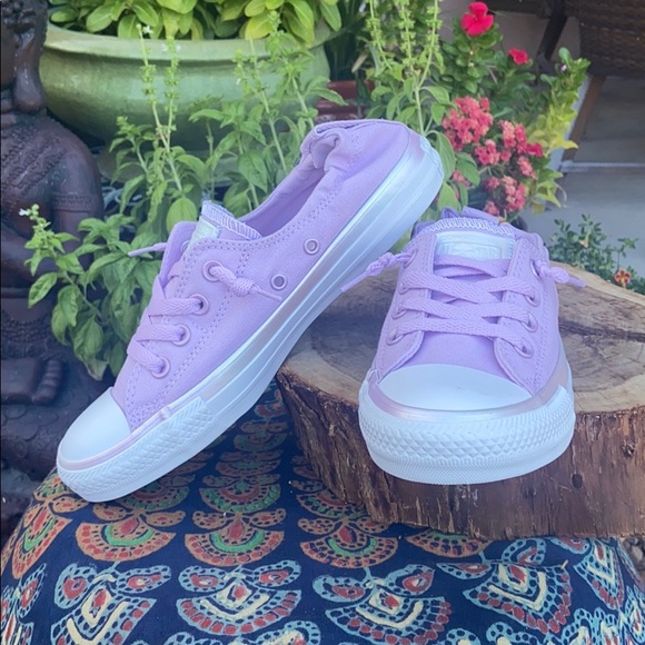 Iridescent “Lilac Mist” Converse Shoreline 7.5 - Picture 9 of 15